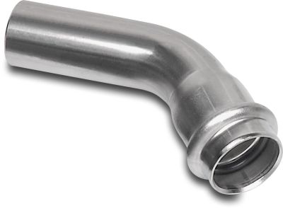 Bonfix Bend 45° stainless steel 316L KIWA press x spigot