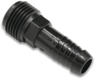 Azud Flex hose tail male thread x barbed black
