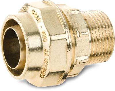Beulco Adaptor bush brass KIWA 10bar compression x male thread 7701