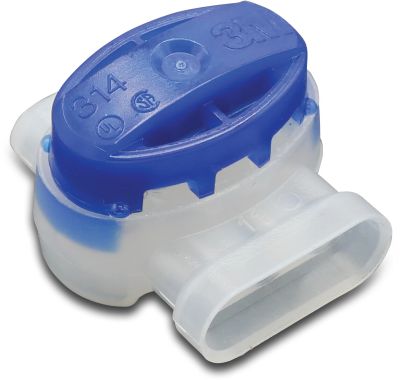 Wire connector blue/white type 3M Scotchlok 314 self-stripping Wire connector blue/white type 3M Scotchlok 314 self-stripping