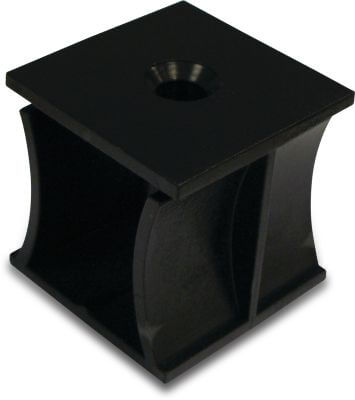 Twin pipe mounting block PA black