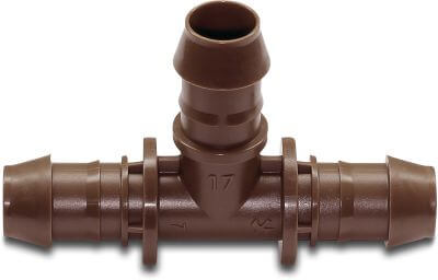 Rain Bird T-piece plastic 3,5 bar barbed brown type XFF17