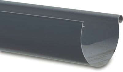 Round gutter PVC-U grey