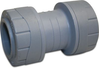 Twin pipe socket polybutylene push-in grey