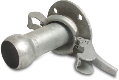 Quick coupler adaptor steel male part Bauer x flange Bauer S70