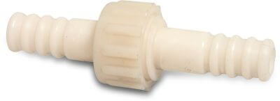 Hose tail coupler nylon 16 bar hose tail white