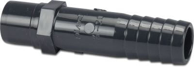 Profec Hose tail adaptor PVC-U 10 bar spigot x hose tail grey