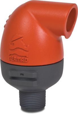 Bermad Air release-vacuum valve glass-filled nylon 10bar male thread red K10