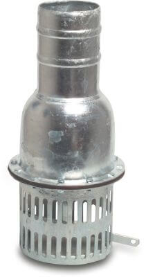 Foot valve steel hose tail