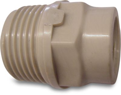 Reducer bush PP 10 bar male thread x female thread beige