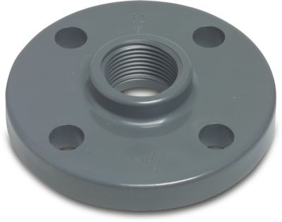 Profec Flange PVC-U 16bar DIN flange x female thread grey