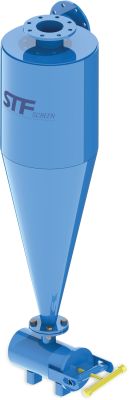 STF Hydrocyclone sand seperator carbon steel ST37.2 10 bar flange blue