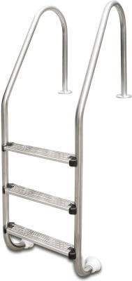 Flotide Pool steps stainless steel 316 flange wide model 