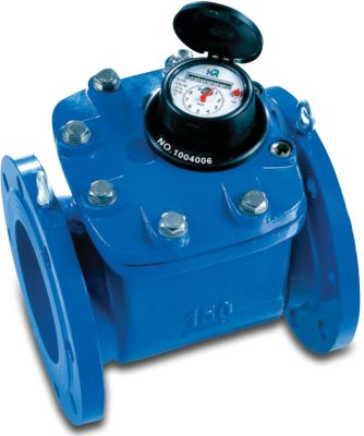 Azud Water meter brass MID flange blue Woltman 