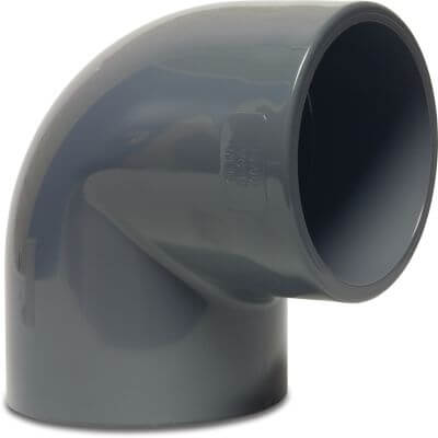 Profec Elbow 90° PVC-U glue socket grey