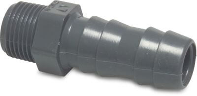 Profec Hose tail adaptor PVC-U 10bar male thread x hose tail grey