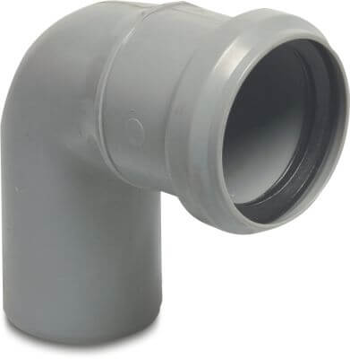 Drainage bend 87° PP spigot x ring seal grey
