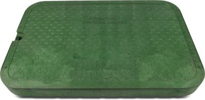 Valve box cover rectangular HDPE green
