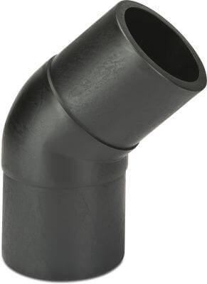VDL Elbow 45° PE100 DVGW/KIWA spigot black