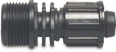 Adaptor PP male thread x tape black