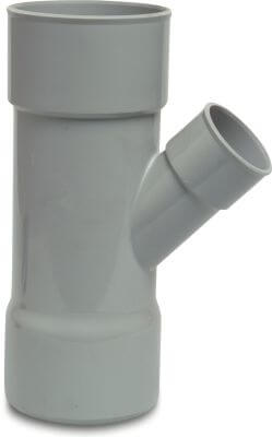 Drainage reducer T-piece 45° PVC-U KOMO glue socket grey