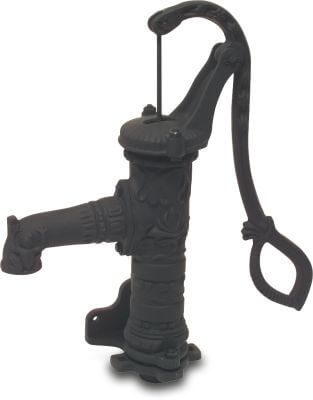 Hand pump cast iron female thread black nostalgic wall flange