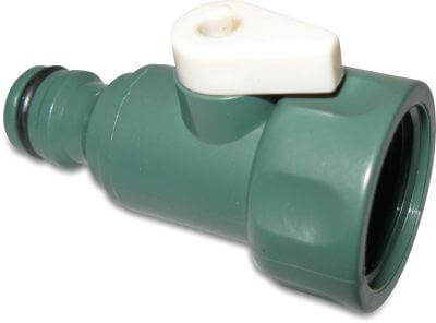 Click connector PVC-U male click x female thread jade green