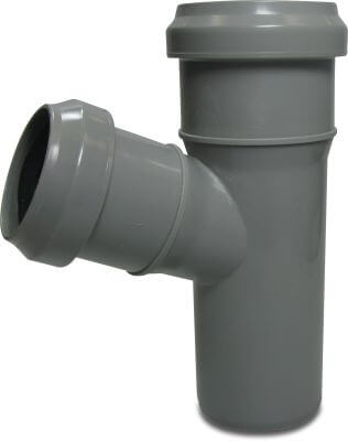 T-piece 67° PP ring seal x ring seal x spigot grey