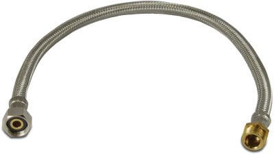 Braided hose stainless steel/silicone 8bar male thread x female threaded nut stainless steel straight