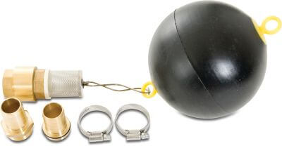 Suction filter with float and coarse filter brass female thread