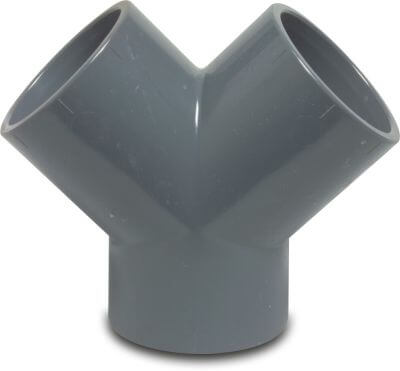 Profec Y-piece PVC-U 10bar glue socket grey