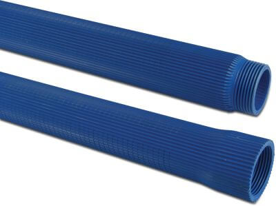 Well screen PVC-U female thread x male thread blue type ribbed