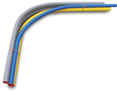 Transit bends PVC-U grey/blue/yellow