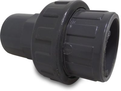 Profec Union coupler PVC-U 10bar glue socket x spigot grey
