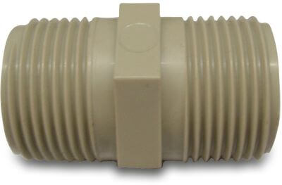 Nipple PP 10bar male thread beige