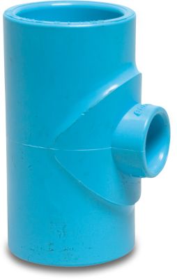 T-piece 90° PVR 12,5 bar glue socket blue
