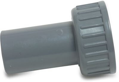 VDL 2/3 union coupler PVC-U spigot x female threaded nut grey
