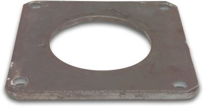 Flange adaptor steel square flange x butt welding black