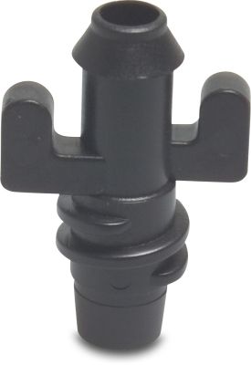 NaanDan Adaptor plastic bayonet M x barbed/push-in black