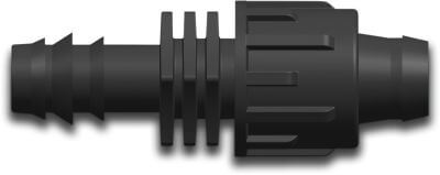 Barbed adaptor socket PP 6 bar barbed x tape black