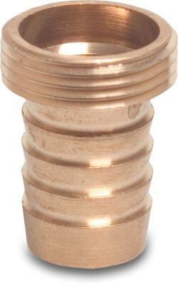 Profec Hose tail adaptor brass male thread x hose tail flat seal