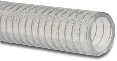 Profec Suction and pressure hose PVC/steel Profecsteel transparent 