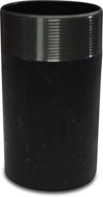 Profec Single pipe nipple steel black 16bar male thread x butt welding