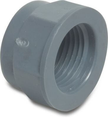 Cap PP 10 bar female thread grey