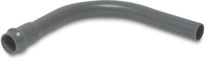 Long bend 90° PVC-U 10 bar ring seal x spigot grey