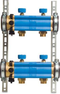 Manifold plastic male thread blue Geokal
