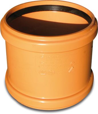 Drainage socket PVC-U ring seal redbrown