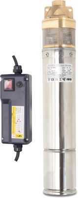 Deep well pump female thread with control box - oil cooling