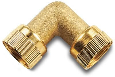 Swivel elbow 90° brass female thread type with O-ring