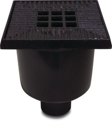 Floor sink plastic spigot black